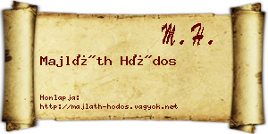 Majláth Hódos névjegykártya